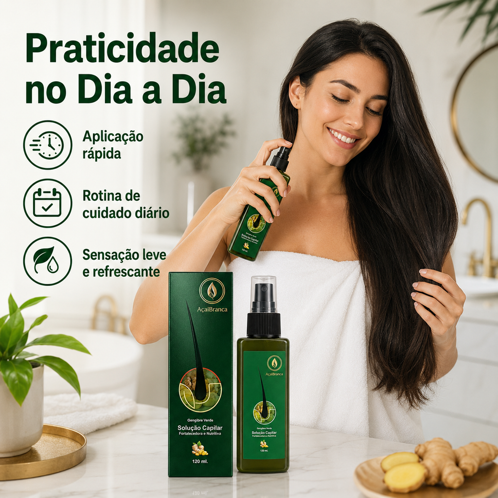 AçaiBranca Gengibre Verde Hair Growth Solution